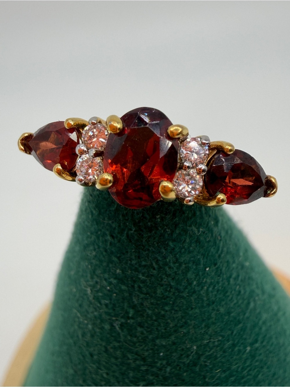 Deep Red Garnet Ring Size 7